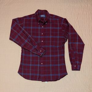 Vintage 100% Virgin Wool Plaid Pendleton Long Sleeve Button Front Shirt